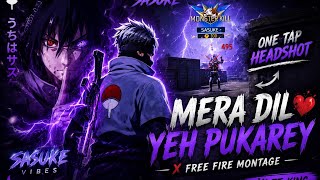 Mera Dil Yeh Pukare Aaja ☠️ x Sasuke Montage | Free Fire Headshot Edit 🔥