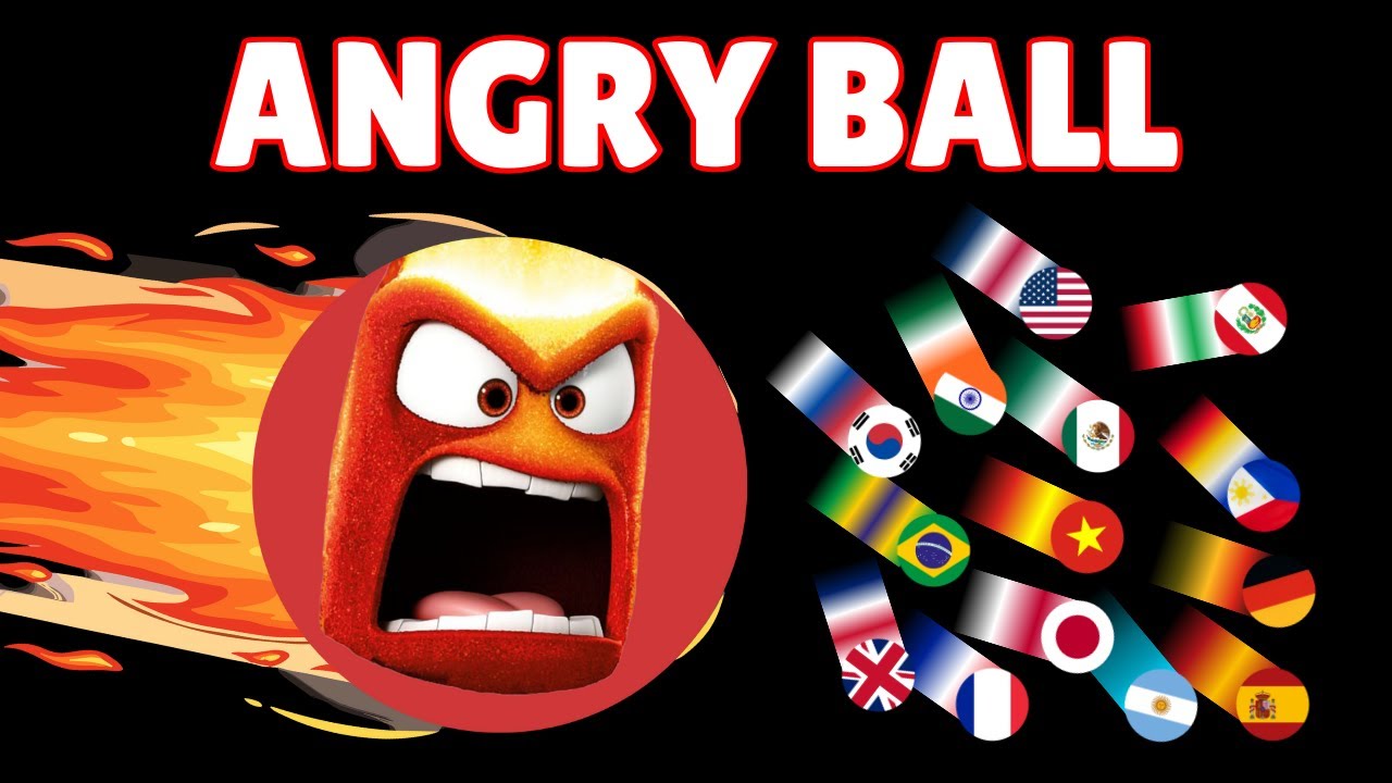 25 Countries VS Angry Ball Marble Race