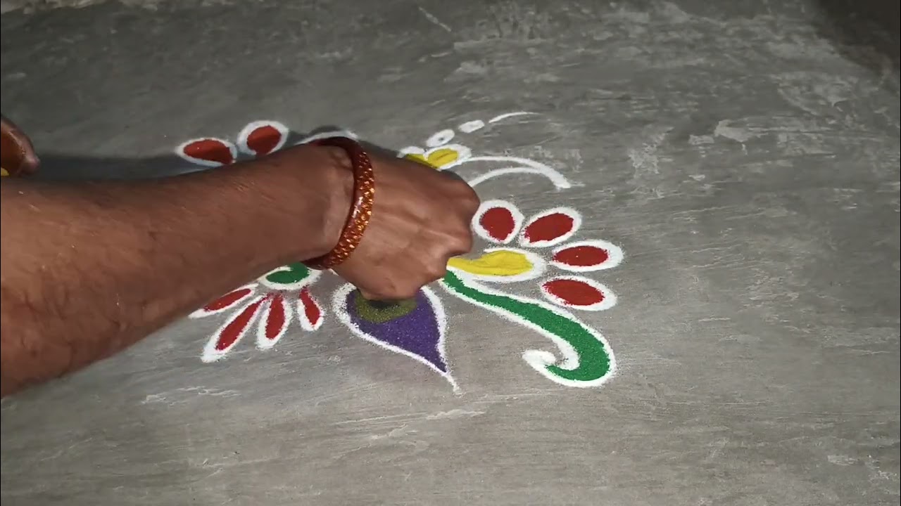 Makar sankranti special simple rangoli design ||