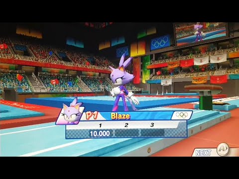 Gymnastics - Vault PB 10.00pt(s) (Blaze) Mario & Sonic at the Olympic Games Beijing 2008 (Wii U)