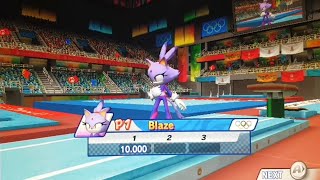 Gymnastics - Vault Pb 10.00Pts Blaze Mario & Sonic At The Olympic Games Beijing 2008 Wii U