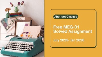 Free MEG-01 Solved Assignment | For July 2025 and Jan 2026 Sessions | BRITISH POETRY | MEG | IGNOU