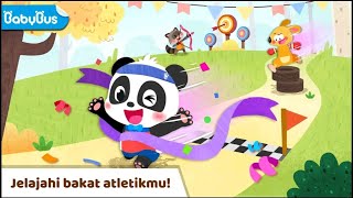 Permainan Olahraga Panda Kecil | Buku Harian Olahraga | Berlari & Memanah | Babybys Bahasa Indonesia screenshot 3