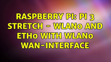 Raspberry Pi: Pi 3 Stretch - wlan0 and eth0 with wlan0 wan-interface