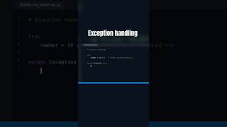 Exception handling in python. #python