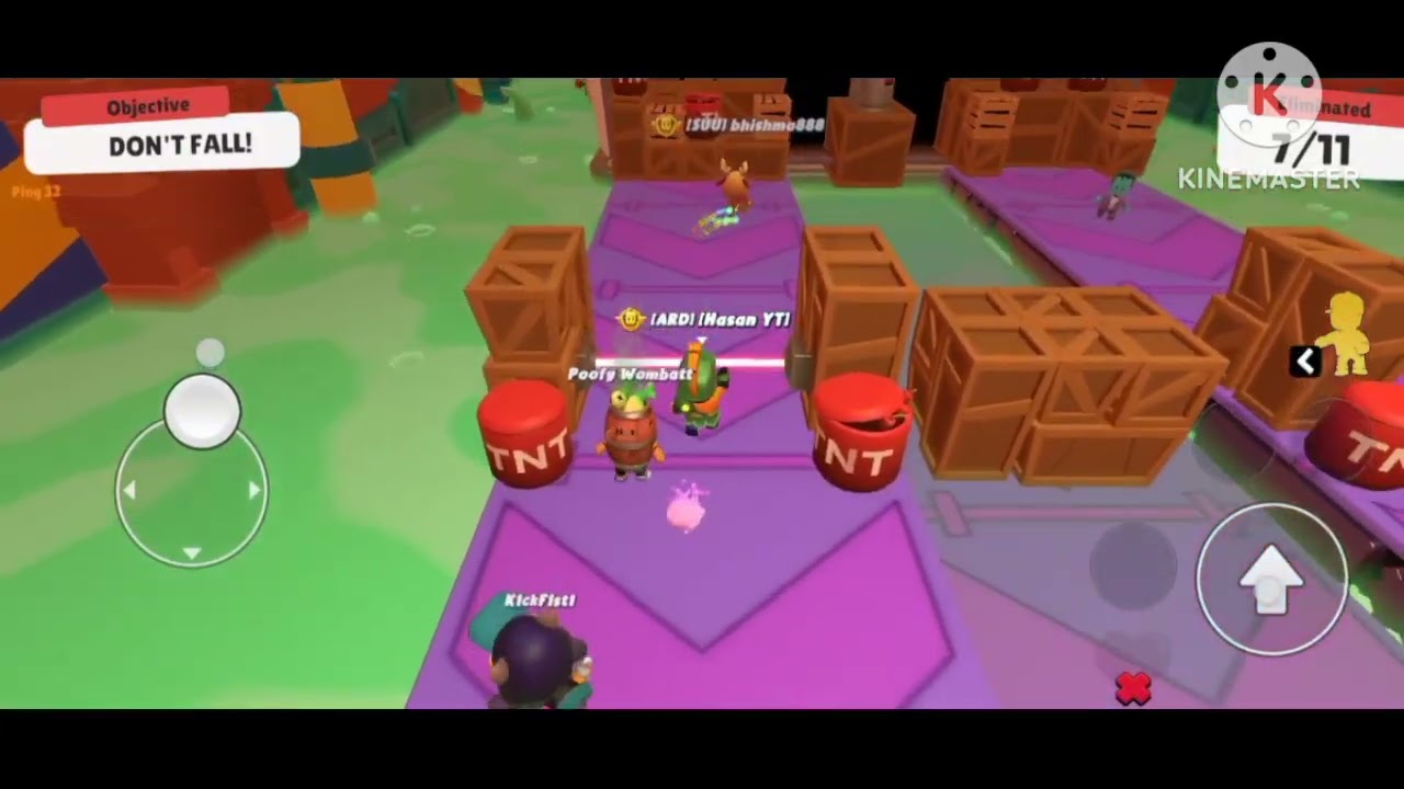 Playing stumble guys!