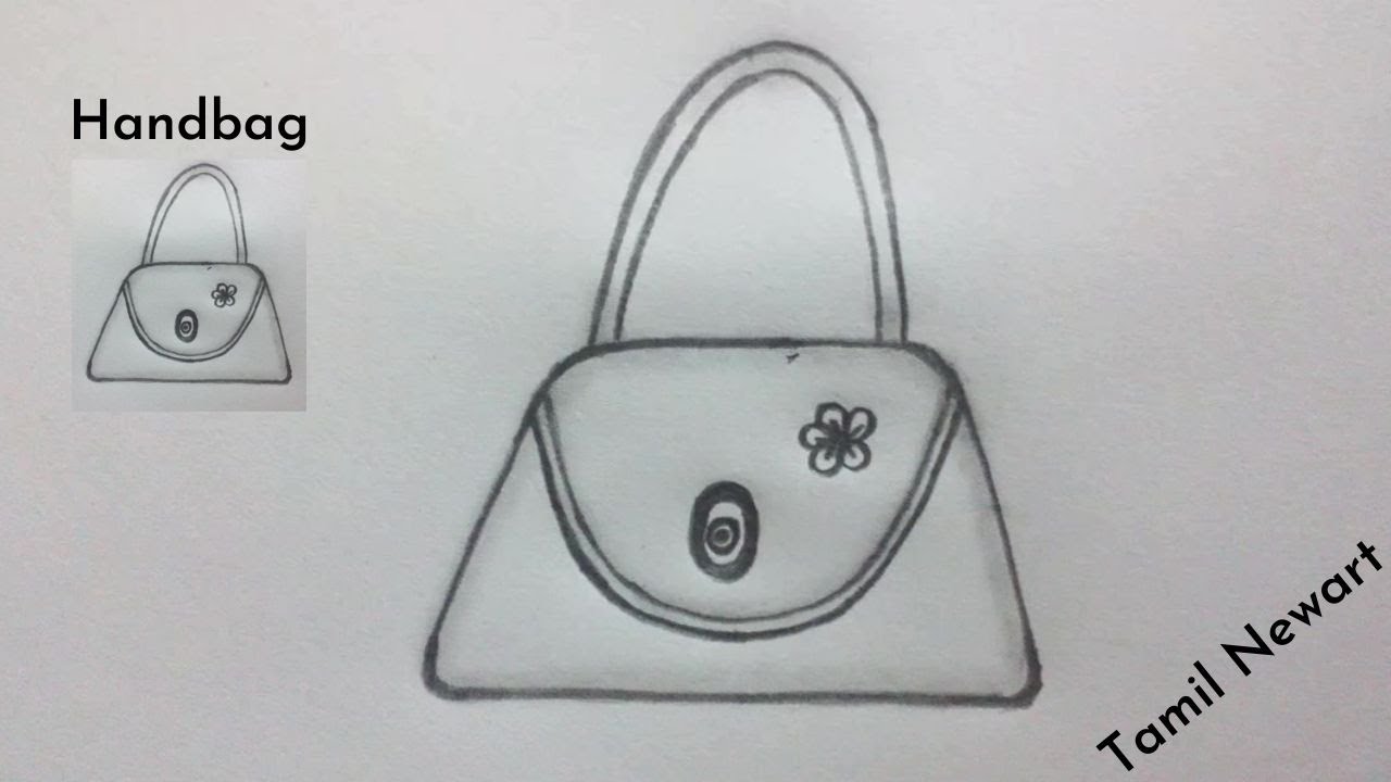 How to draw ladies purse 👜 drawing easy || drawing step by step for  beginner. handbags puse drawing - YouTube