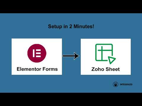Elementor Forms to Zoho Sheet Integration (Free Plugin) | Integrazo Automator