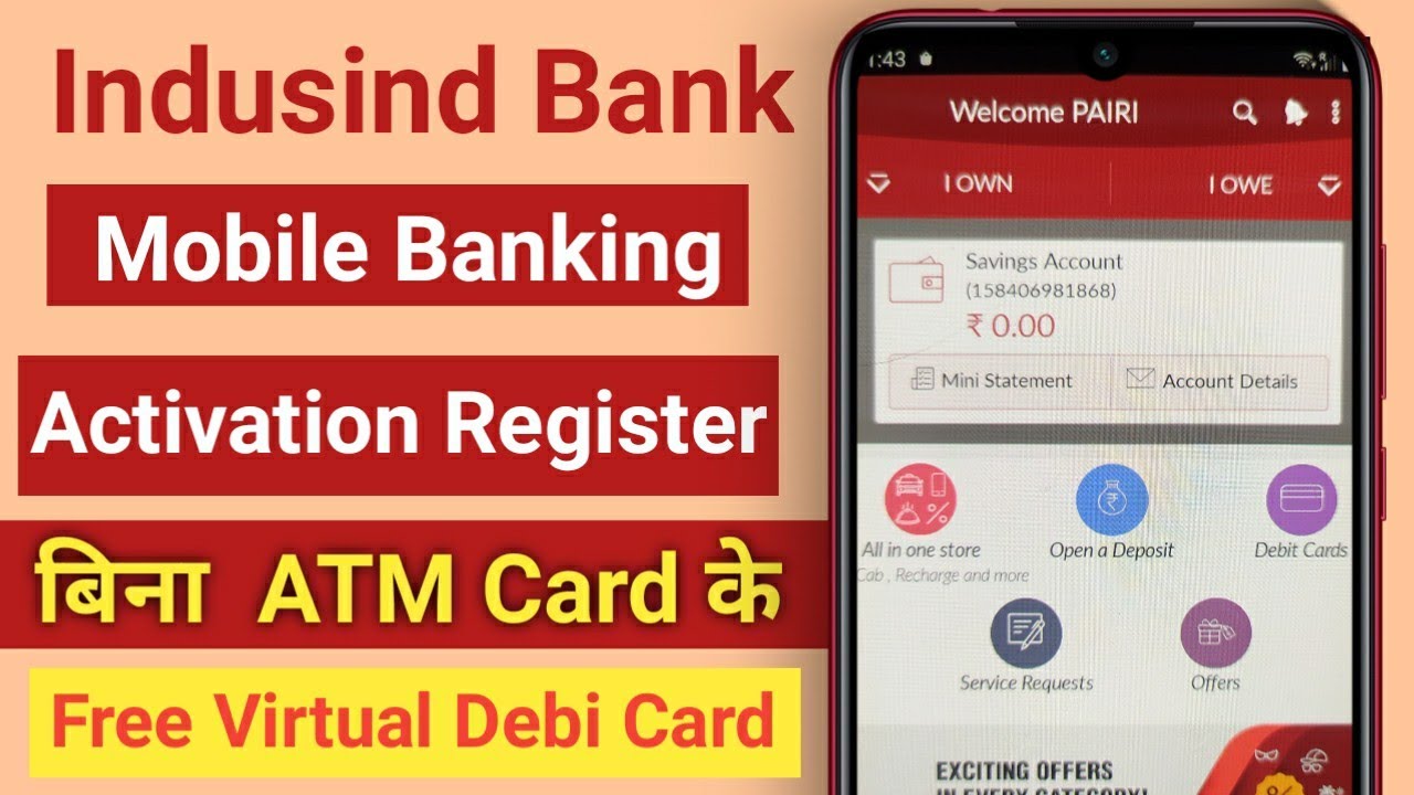 indusind bank mobile app activation 2021 indusind