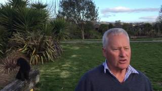 Tim on the lawn talking about protecting our resources