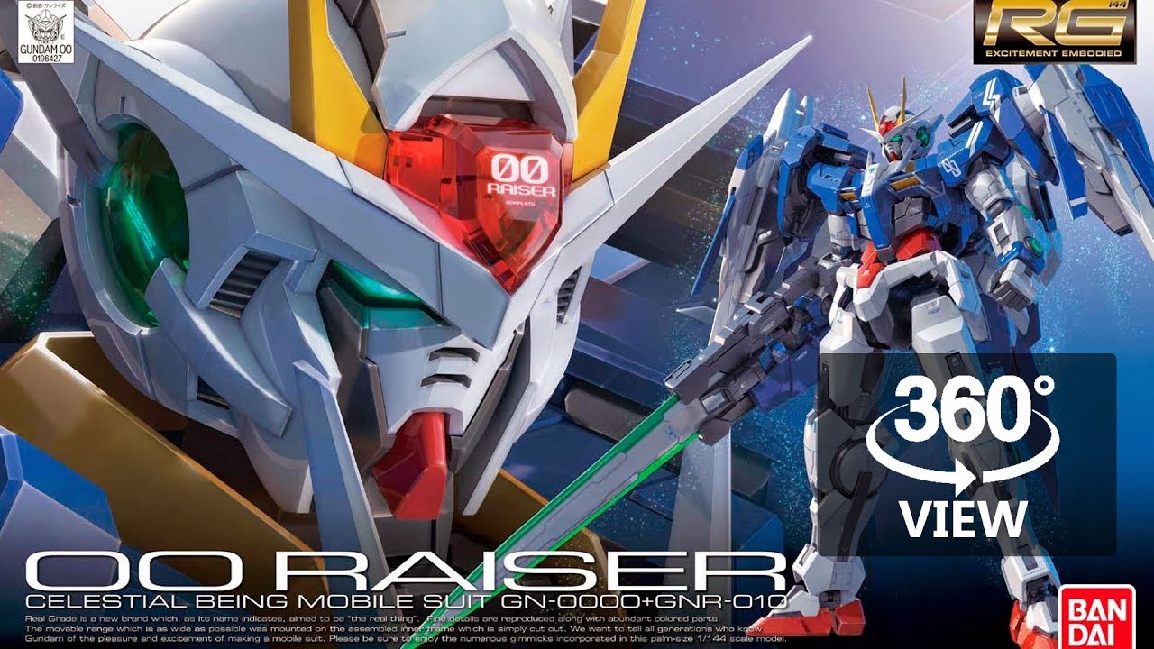 [360°Degree] RG 1/144 Gundam 00 Raiser - YouTube