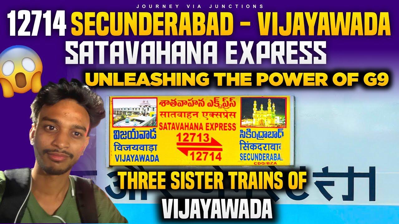12714 SC - BZA Satavahana SF Express | Three Sister trains of BZA | Full Vlog Telugu 