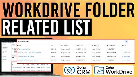 Zoho WorkDrive Folder Related List in Zoho CRM