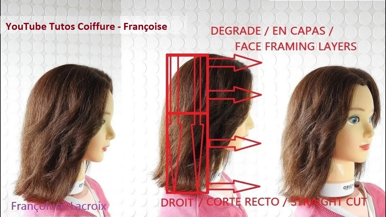 Coupe au carré & dégradé visage | Bob haircut & face framing layers haircut | Corte de pelo en capas