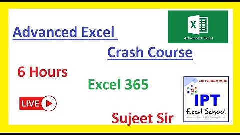 Complete MS Excel 2021 Live with Sujeet Kumar