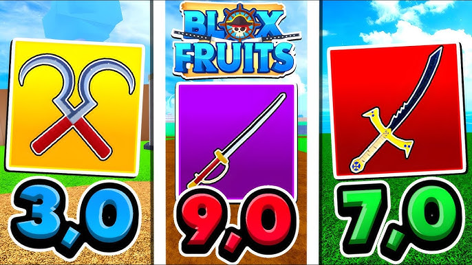 TOP 5 MELHORES ESPADAS PARA PVP DO BLOX FRUITS 16! 