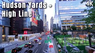 Relaxing Walk Through HUDSON YARDS + THE HIGH LINE | New York City | 4K Walking
