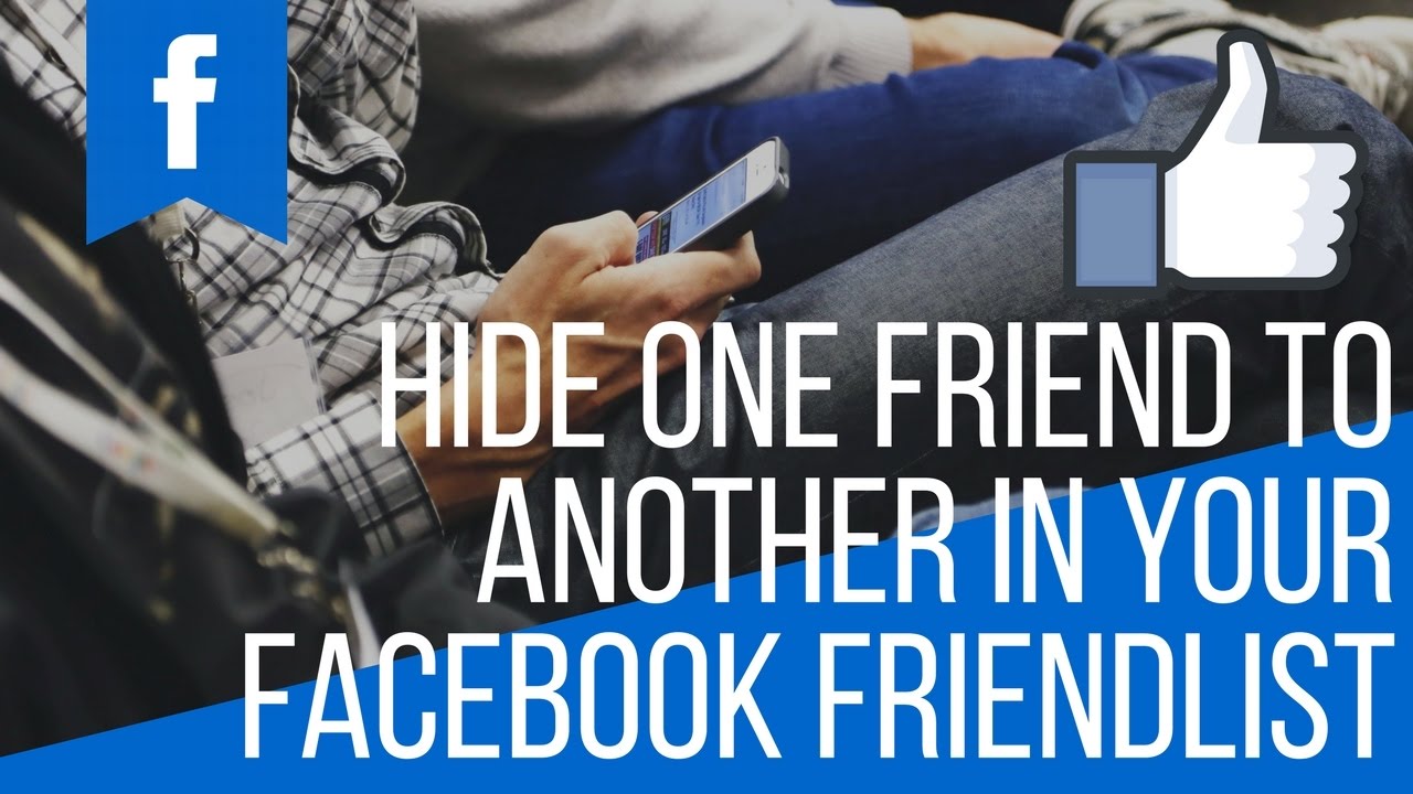 How to hide one friend from another on Facebook - YouTube