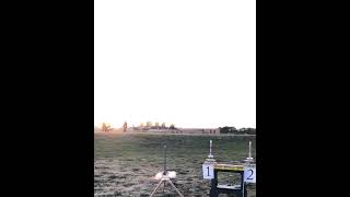 Model rocket launch in slow-motion