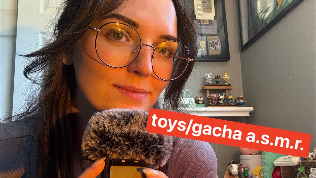 ASMR- toy/gacha collection 🪀 and fitcheck  (fabric scratching, plastic tapping, whispers)