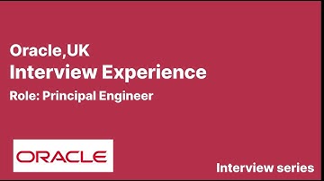 Oracle, UK Interview Experience | Principal engineer