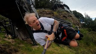 Off the cliff on a wheelchair - Nicko Mannix