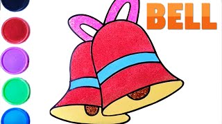 Glitter Bell Coloring & Drawing pages For Kids | Cara Menggambar Dan warna Bell untuk Anak - RD Arts