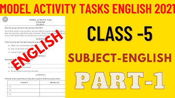 Model Activity Tasks English Part-1 class 5 /class 5 ar model Activity Tasks #education