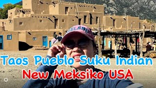 Keluarga Indonesia Rusia mampir Taos Pueblo suku Indian/New meksiko USA