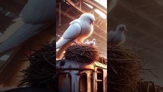 A Giant White Pigeon.. #pigeon #train #moralstories #shorts #motivation #aivideo #3danimation