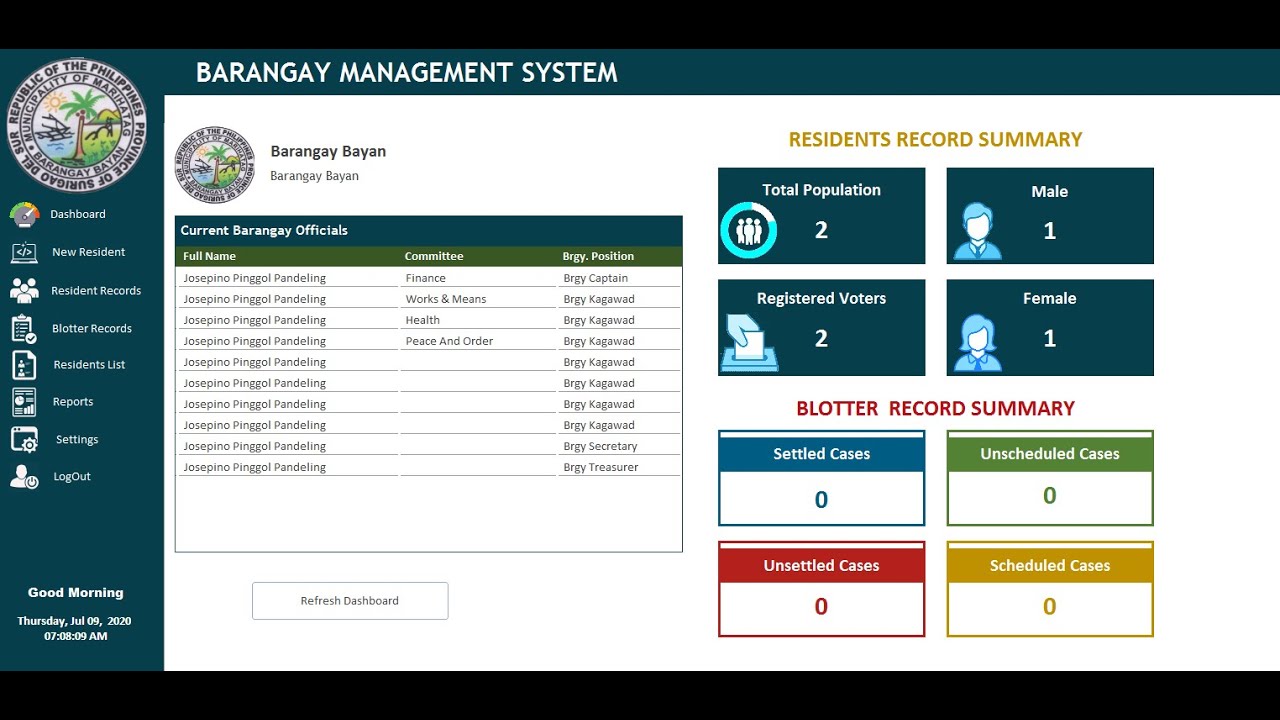 barangay management information system capstone project document