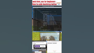 Basic HTML CSS | How to Code a Bootstrap Button #shorts #html #css #htmlcss #beginners #asmr #button