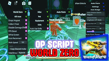 World Zero Script / Hack (Auto Farm, Kill Aura, Auto Dungeon, Collect Chest)