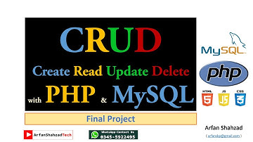 Project: CRUD with PHP & MySQL (part 1) by Arfan Shahzad