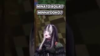 What You Heard ? Minato Aqua or Minna Doko ???  #hololive #toraclips #shorts #minecraft