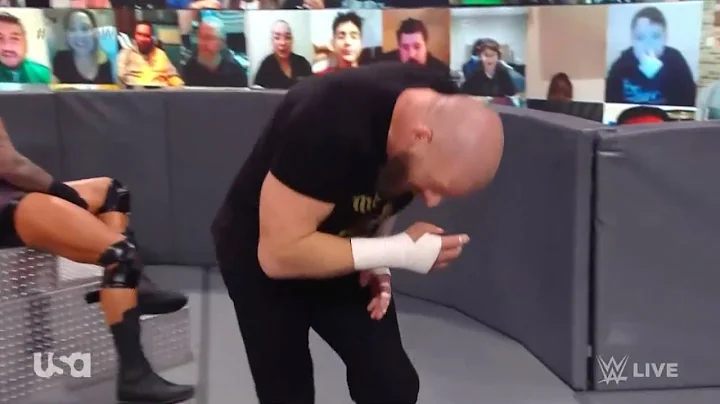 WWE Raw 1/11/21 Triple H vs Randy Orton (Full Brawl) + Alexa Bliss Fire Attack