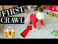 BABY CRAWLS FOR THE FIRST TIME ON CHRISTMAS!! | FIRST STEPS CAPTURED ON CAMERA | CHRISTMAS VLOG