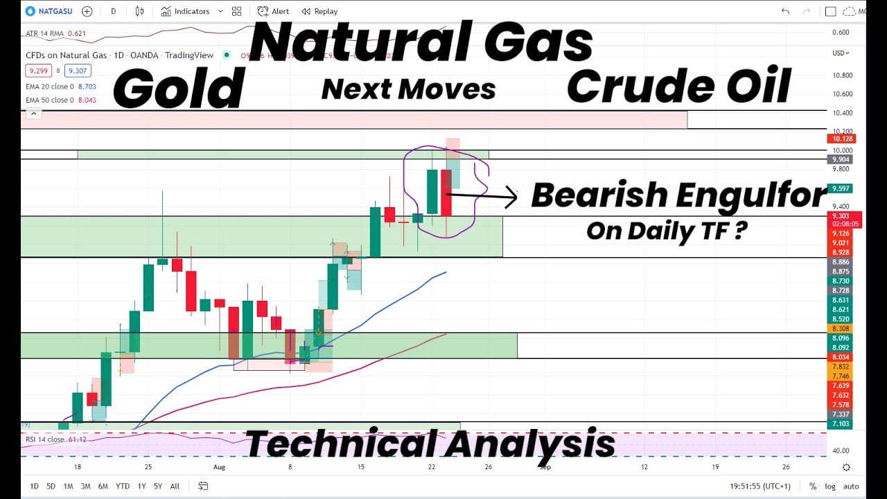Natural Gas Bearish Candle on Daily TF ? | Gold | Crude Oil Next Move ...