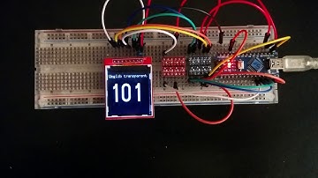 16 MHz Arduino, Ucglib library w/ ST7735, transparent rendering