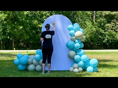 Balloon Garland On Backdrop