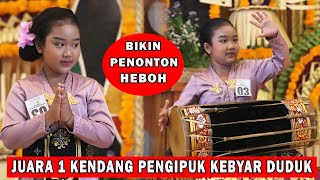 BIKIN HEBOH | PEMAIN KENDANG WANITA CILIK | JUARA 1 LOMBA KENDANG PENGIPUK KEBYAR DUDUK  TAHUN 2022