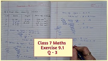 Class 7 Maths Exercise 9.1 Q - 3 Find the missing values. | CBSE NCERT SOLUTIONS 