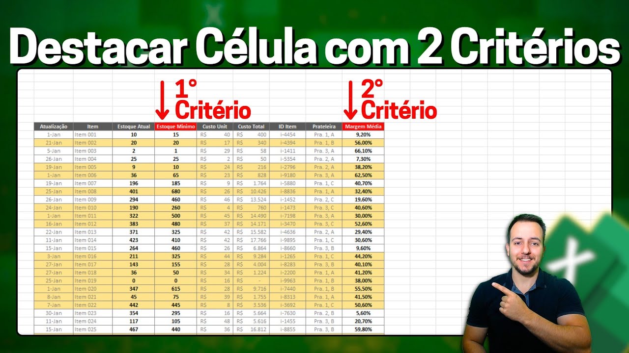 Formatação Condicional com Dois Critérios ou Mais Fórmula E Pintar Células e Linhas Excel Formatação Condicional com Dois Critérios ou Mais Fórmula E Pintar Células e Linhas Excel