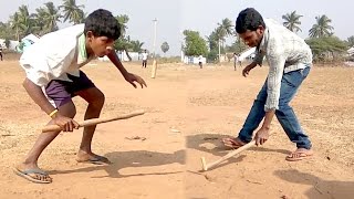 Tipcat Playing Gulli Danda Game in Village | Gooti Billa Game Playing Boys | Tipcat gaming screenshot 3