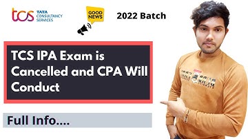 TCS IPA is cancelled and TCS CPA Will conduct | 2022 batch | Rohan Rathod #tcs #tcser