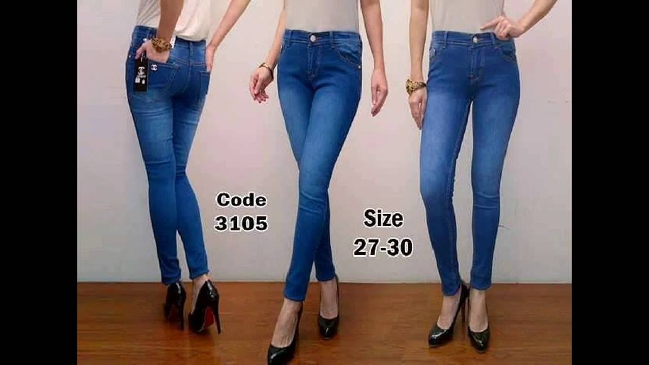 jual celana  jeans  robek wanita big  size  YouTube