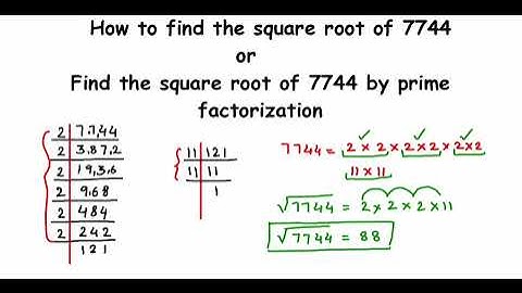 how to find square root of 7744.Find the square root of 7744 by prime factorization.