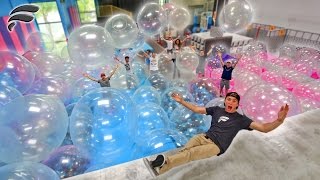 WUBBLE BUBBLES FILL TRAMPOLINE PARK! (BUBBLE WONDERLAND)