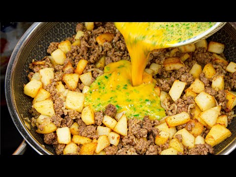 Just Pour the Eggs Over the Potatoes and the Result will be Amazing  3 Delicious Recipes!