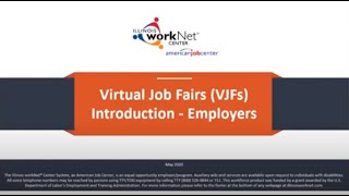 Illinois workNet Virtual Job Fair Demonstration for Employers - May 28, 2020